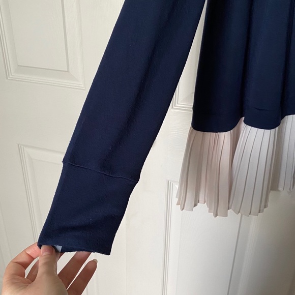 Bobeau navy pleated hem cardigan - Picture 6 of 10